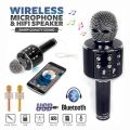 4 in 1 Karaoke Microphone Bluetooth Wireless Microphone Portable Karaoke Player with Speaker for Android/iOS, PC and Smartphone. 
