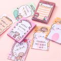 1 Book of 80 Pink Girls  Cute Sticky Notes Creative Office Stationery Message Notes. 