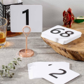 50Pcs Table Numbers 1-50, 3.7x4 Inch Table Numbers, Double Sided Table Number Cards - for Wedding Reception Restaurant. 