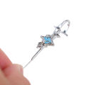 【Shop Now and Save】 1Pc Puncture Auricular Plush Four Eight-Pointed Stars Design Cold Wind Advanced Ear Hook Earrings Ear Bridge. 