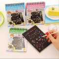 Scratch Graffiti Book DIY Cartoon Sketch Book Colorful Scratch Painting Children Surprise Coating Magic Book. 