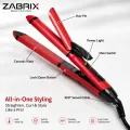 ZABRIX Original 2-in-1 Hair Straightener & Curler – Professional Ceramic Hair Styler with Fast Heat Technology | Salon-Quality Straightening & Curling Tool. 