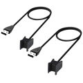 for Fitbit Alta HR Charger with Reset Button Replacement USB Charger Charging Cable for Fitbit Alta HR Fitness Smart Watch, Black (2-Pack(Black)). 