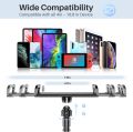 Gooseneck Tablet Holder Stand for Bed: Tryone Adjustable Flexible Arm Tablets Mount Clamp on Table Compatible with iPad Air Mini | Galaxy Tabs | Kindle Fire | Switch or Other 4.7-10.5" Devices(Black). 