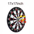 2 in 1 Double Sided Dart Board Game - With 6 Darts - Size 12"/15''/17''. 