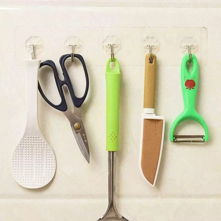 5/10%20PCS%20Transparent%20Self%20Adhesive%20wall%20hooks%20high%20quality%20hooks%20for%20kitchen%20organizer%20and%20Bathroom%20Door%20hanging%20hooks%20wardrobe%20hooks%20for%20clothes%20Multi-Function%20-%20Image%204