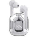 Air31 Wireless Earbuds, Bluetooth Headphones with ENC Noise Canceling Translucent Earphones, HiFi Dual Stereo Microphone Mini in-Ear Earbuds Touch Control with Charging Case and LED Digital Display. 