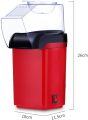 Electric Oil Free Po-Pcorn Maker, Mini Electric Po-Pcorn Po-Pper, 1200w, Po-Pcorn Makers for Home, Maker Small Home Party,Red. 