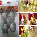 Stainless Steel  Baking Mould Tool Best for Cokies, Biscuit Cutter Vegetable, Fruit Cutter, Candle Making, Etc. DIY Mold Available in Star, Heart, Round & Flower Shape Cutter Baking Mould Tools Art# SS-B Cutter-12PcsK&D-0001. 