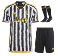 Juventus T-shirt and Shorts Football Kit new design 2023/2024 Adults and Kids Sizes Available. 