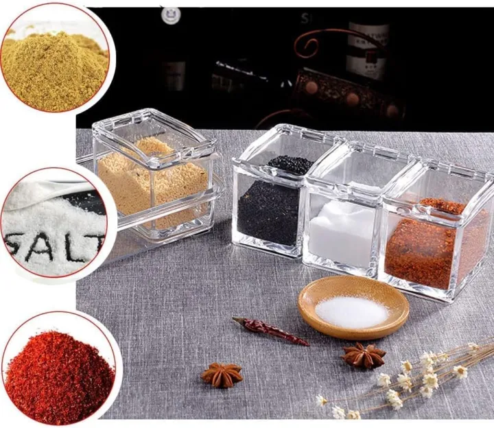 CRYSTAL%20seasoning%20Acrylic%20SPICE%20BOX%204%20Boxes%20with%20Crystal%20Spoon%20-%20Image%205