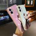 dienya For VIVO Y15S Case Plating Side Edge Square New Design Fashion Princess Girl Phone Cases Pattern Silicone Casing Full Back Cover Camera Protect Shockproof Softcase. 