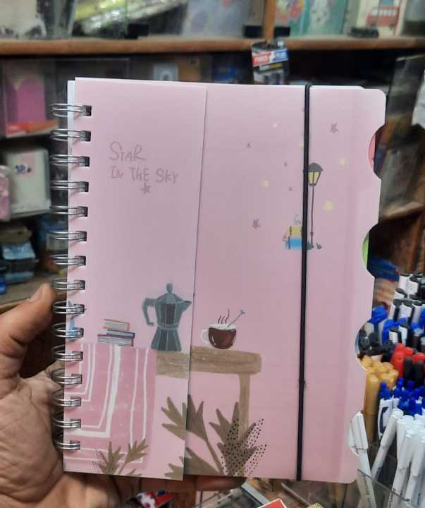 5-Subject%20Notebook%20with%20Dividers%20Index%20Tabs,%20Small%20Spiral%20Double%20Wiro%20Bind%20Ruled%20Notebooks%20for%20Women%20Students%20Teens%20Office%20School,%20190%20Pages%20Lined%20Paper,%20Green-A5%20Size(5.7x8.27inch)%20-%20Image%203