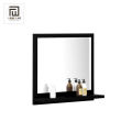 NW CRAFTS Wooden Wall Hanging Dressing Mirror Wash Basin Mirror Frame Bathroom Mirror Frame with Shelf for Living Room Bedroom Wall Decoration. 