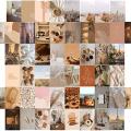 Brown Series Aesthetic Wall Collage Kit 40 Set 4x6 Inch Glossy Posters for Dorm and Room Decor. 