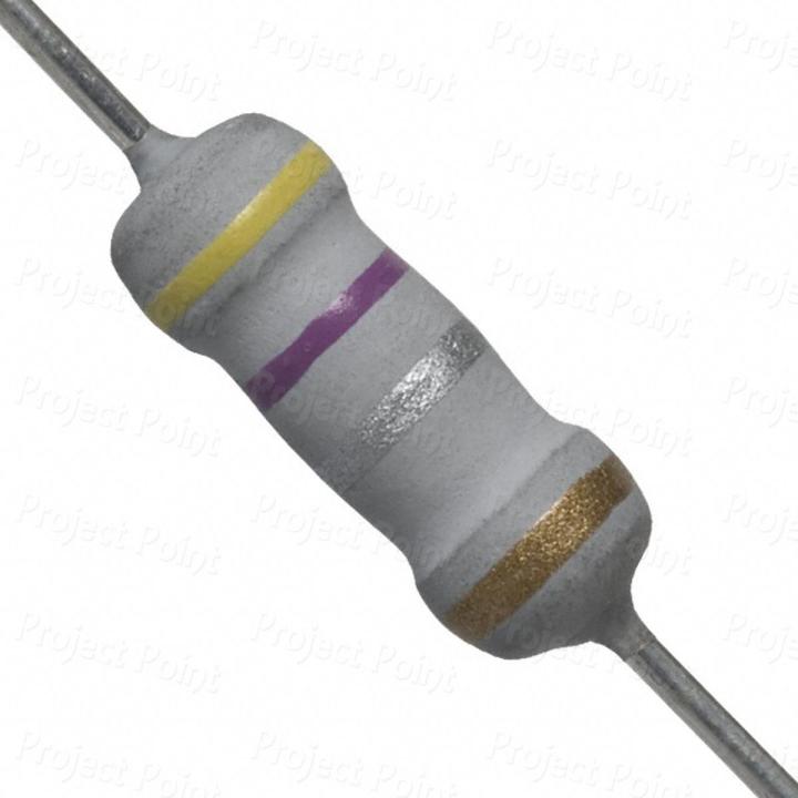12 Pcs 0.47 Ω Ohm 1/4 Watt Through Hole Resistor | 0.47 Ohm Resistance | ±5%