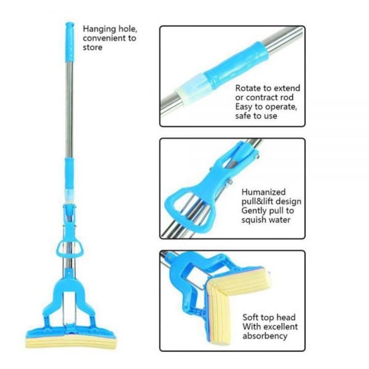 Sponge Squeeze Mop - Dry Wet Mop - Sponge Mop