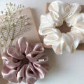 Pack of 5 High quality adjustable silk scrunchies for thick long hair Silk Scrunchies Stretchable ponytails for Girls and Women Silk hair pony multicolor. 