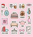 Self-Care & Productivity Doodle Stickers - Daily Motivation Cute Daily Routine & Wellness Planner Stickers - Aesthetic Pack Journal Stickers , Daily Habits Daily Activity Stickers for Planners 2 Inch x 2 Inch Sticker Pack Of 17 Laptop / Mobile Stickers. 