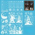 Santa Clause Christmas Static Stickers Gift Snowman Gnome Xmas Tree Window Decals Party Supplies Festival Ornament Snowflake Sticker Christmas. 