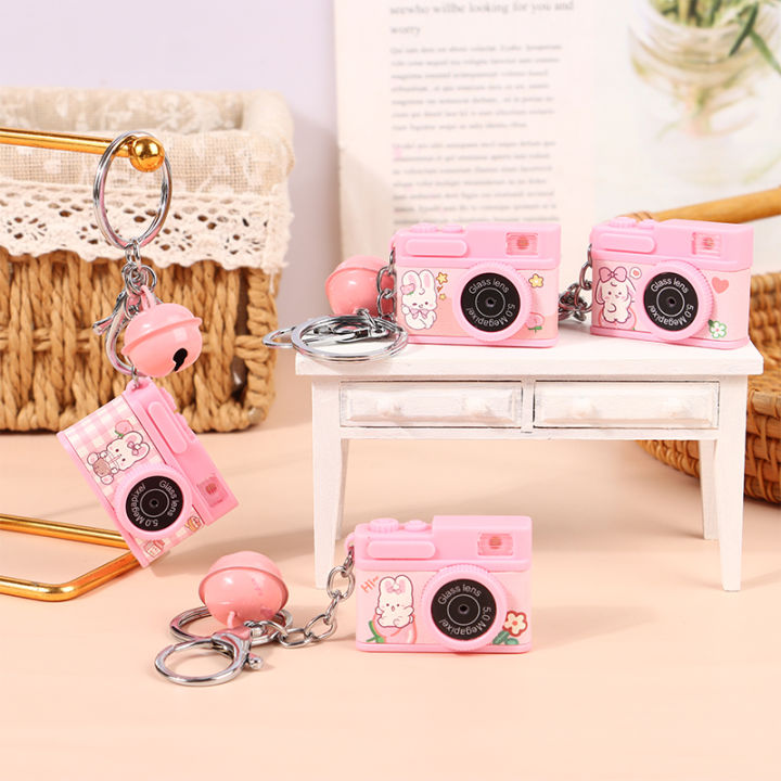 Mini Cartoon Camera Keychain SLR Camera W/Shutter Flash Keyring Bag ...