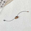 The same new Chinese style pink peony and bamboo leaf handmade woven thin rope bracelet for sweet girls. 
