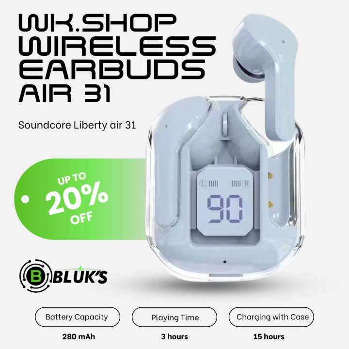 WKSHOP%20Air%2031%20Transparent%20Wireless%20Earbuds%20Bluetooth%205.3%20TWS%20Earphones%20HD%20Bass%20Touch%20Control%20Noise%20Reduction%20Gaming%20Earbuds%20Long%20Battery%20Stereo%20Sound%20Compatible%20with%20Android%20iOS%20Mobile%20Phones%20Charging%20Case%20Low%20Latency%20Handsfree%20Music%20Ear%20Buds%20-%20Image%206