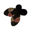 Women's Butterfly Design Black Velvet Chappal – Fashionable, Comfortable, Easy to Walk, Durable, Available in Multiple Sizes. 