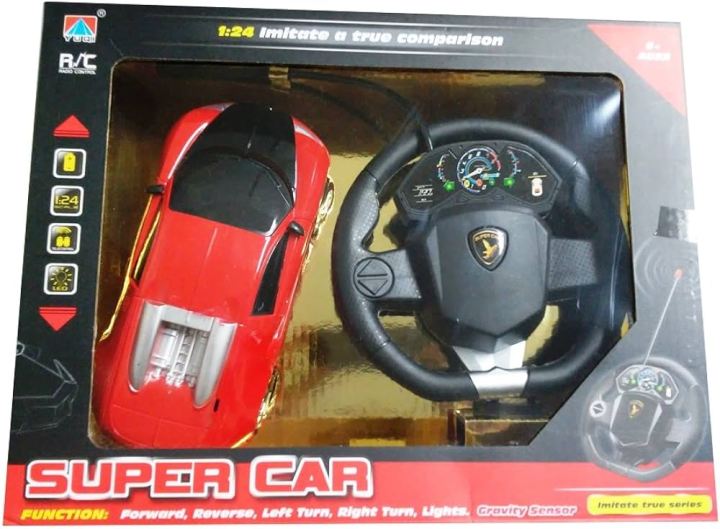 Charging Remote Control Car with steering wheel and Gravity Sensor | Forward, Backward, Left, Right, Stop
