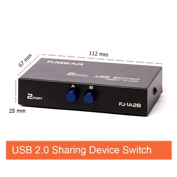 Usb 2.0 printer Sharing Switch Switcher Usb Hub Adapter 2pc and 1 ...