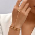 New Design Bracelets Butterfly Bangle Linked Connecting Finger Rings Hand Harness Bracelets for Women Charm Chain Hand Jewelry. 