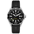 Tag Heuer Aquaracer Black Rubber Black Dial  Automatic Watch for Gents - WAY201AFT6142. 
