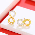 Xuping Jewelry Metal Alloy 8 Character Stud Earrings Europe and America Amazon Cross-border Fashion Earrings Earrings Jewelry Wholesale. 