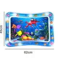 Baby Inflatable Water Mat, Kids Activity Toy – Sensory Tummy Time Play Mat with Floating Sea Creatures, Leak-Proof, Portable & Safe for Infants, Toddler etc. 