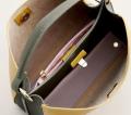 Branded leather handbags/ designer bags/Chap Ladies Handbags/ cross bag female big bag new Korean version/bucket bag yellow. 