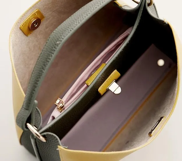 Branded%20leather%20handbags/%20designer%20bags/Chap%20Ladies%20Handbags/%20cross%20bag%20female%20big%20bag%20new%20Korean%20version/bucket%20bag%20yellow%20-%20Image%204