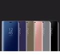 For Samsung Galaxy A20 Clear Mirror Flip Stand Smart View Case Cover Casing. 