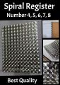 Spiral binding signal line register, Spiral Partition Register 4, 5, 6, 7, 8 Subjects. 