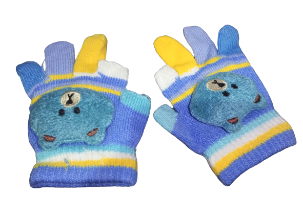 Woolen Baby Gloves for Toddlers (Half Cut Thumb & Index Finger) - 1 Pair