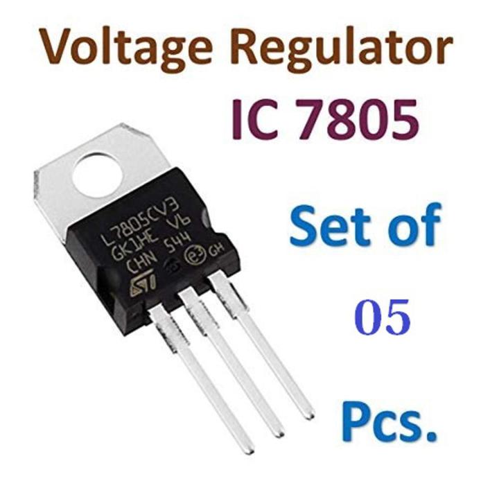 Pack of 5 - Voltage Regulator IC 7805 L7805CV L7805 TO-220 5V