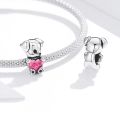 Disney Lady and the Tramp Pendant Fit Pandora Charms Bracelet Women Cute Cartoon Kiss Dog Beads For Jewelry Making DIY Girl Gift. 