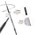 Eyebrow Pencil Women Professional Micro Brow Pencil with Spoolie Brush Dual-Ended Pencil Longwearing Waterproof Eyebrow Pencil. 
