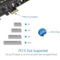 PCI-E to USB 3.0 PCI Express Card Incl.1 USB C and 2 USB A Ports, M.2 NVME to PCIe 3.0 Adapter Card with Bracket. 