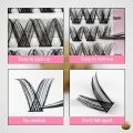 Self Application DIY at Home Individual Lashes Kit Black Wispy Natural Look 120Pcs Lash Clusters False Eyelashes for Beginners. 
