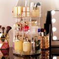 360 Degree Rotating Makeup Organizer-Makeup Organizer Storage Box. 