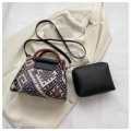 2 Pc Women's Ethnic Style Tassel Khaadi Crossbody Bags. 