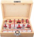 12 Pcs Box-Router Bit Set, 1/4 Inch Shank Milling Cutter Tool Kit with Wooden Case for  woodworking, edging, trimming, grooving, veining wood projects. 