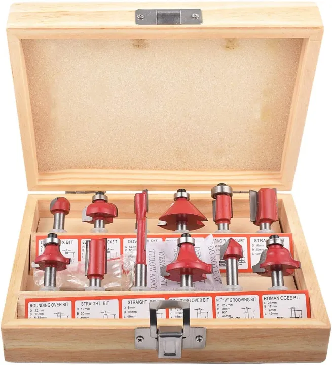 12%20Pcs%20Box-Router%20Bit%20Set,%201/4%20Inch%20Shank%20Milling%20Cutter%20Tool%20Kit%20with%20Wooden%20Case%20for%20%20woodworking,%20edging,%20trimming,%20grooving,%20veining%C2%A0wood%C2%A0projects%20-%20Image%204