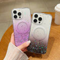 For Apple iPhone 11 Glitter Magnet Clear Case Cover. 