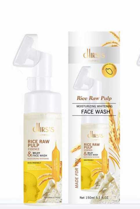 CHIRS'S Rice Raw Pulp Cleaning Moisturizing Whitening Face Wash-150ml